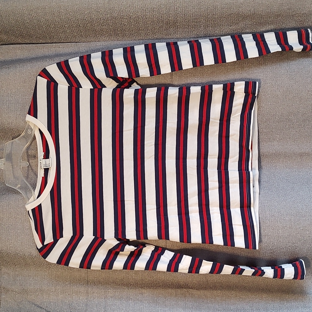 Forever 21 Long Sleeves Striped Tee Sz Small